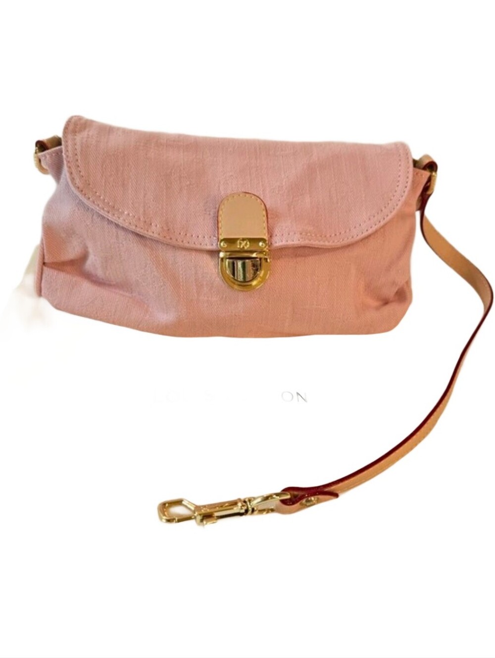 Pink Canvas Shoulder Bag